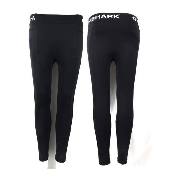 Gymshark Leggings Legacy Black 7/8 Leggings Stretch XS Pockets Mesh Nylon Gym - Picture 6 of 6